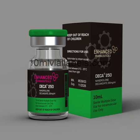 Enhanced Pharmaceuticals holographic foil stamping vial label and vial boxes
